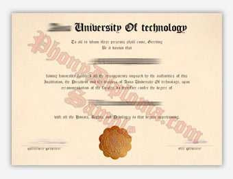 Anna University of Technology - Fake Diploma Sample from India